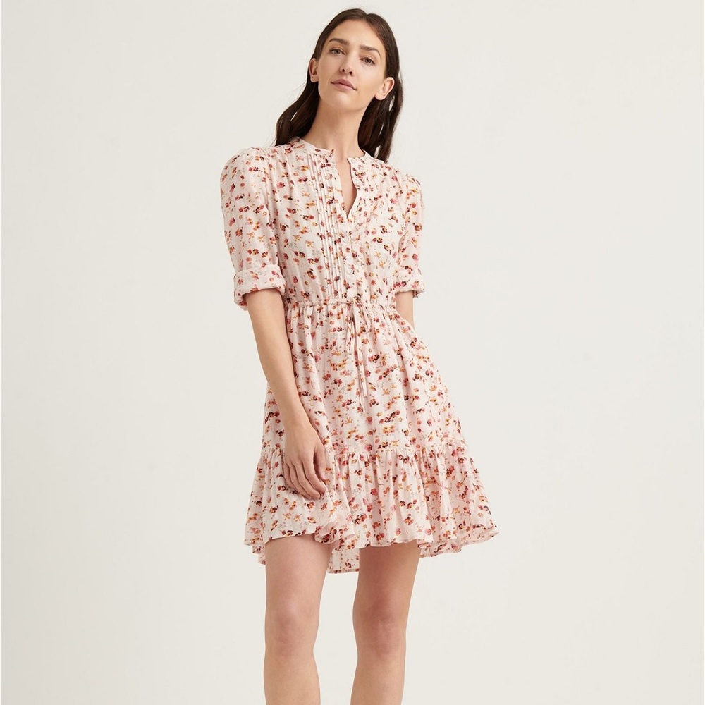 Lucky Brand Cotton Floral Riley Mini Pink Dress XS